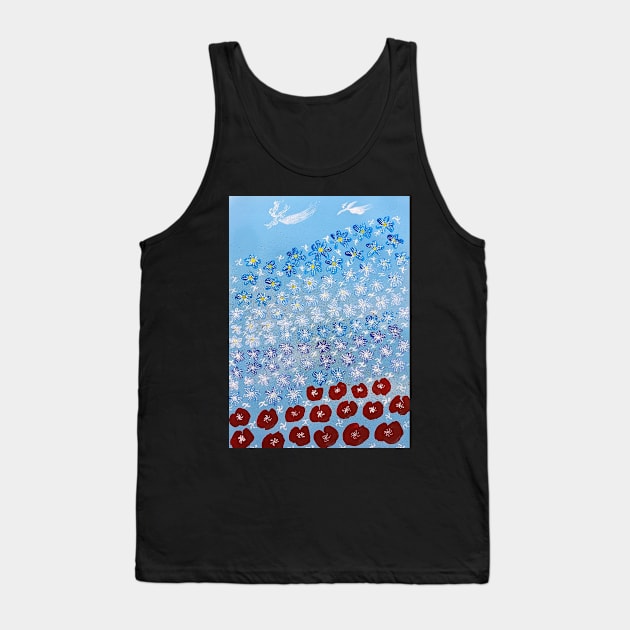 Blue flowers somewhere Tank Top by CsillaRosales